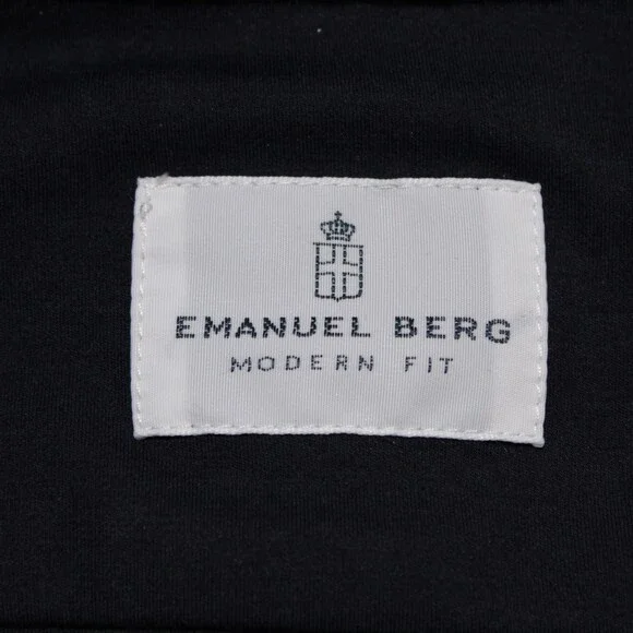 Emanuel Berg NWT Byron Casual Button Down Shirt Size 40 15.75 M in Blue Cotton